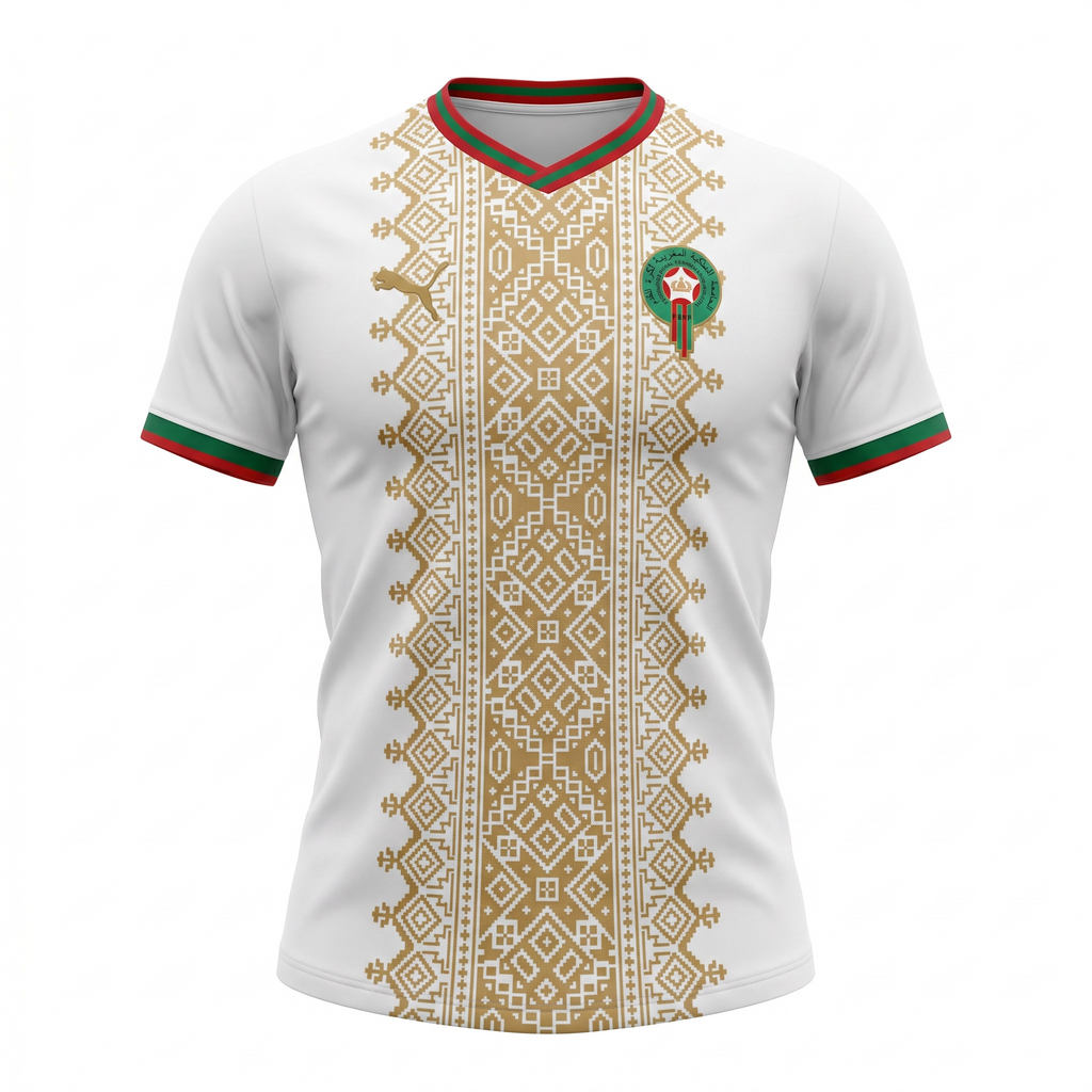 Maillot Maroc Blanc extérieur Coupe du monde 2026